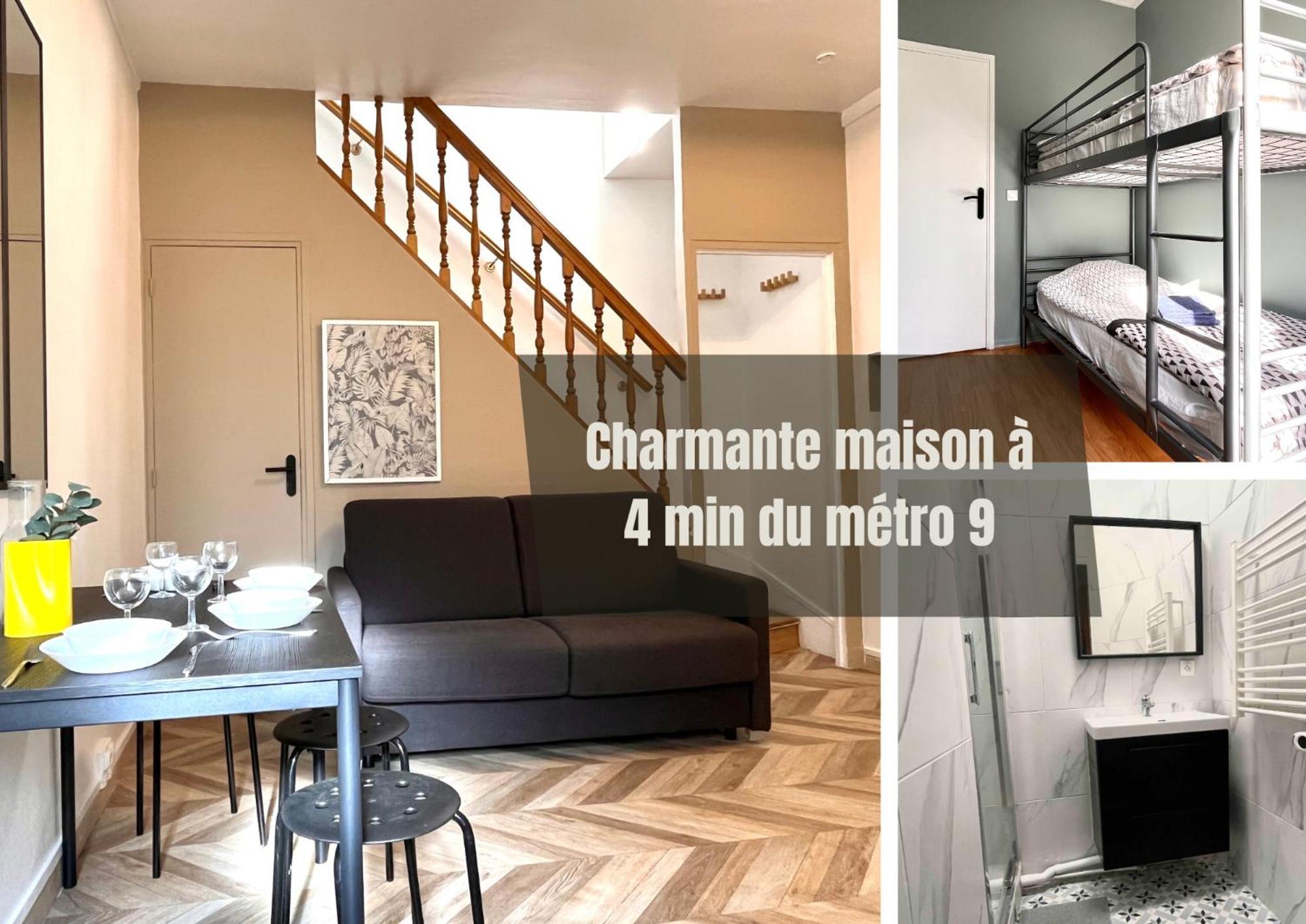 #2 Charmante Maison A 4 Min Metro 9 Bagnolet Eksteriør billede